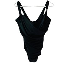 Women’s Plus Swimsuit Miraclesuit 16DDTall Solid Black NEW - £92.34 GBP