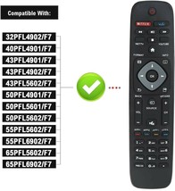 Universal Remote Control for Philips TV 43PFL4902/F7, 50PFL4901/F7, 43PFL5602/F7 - £10.05 GBP
