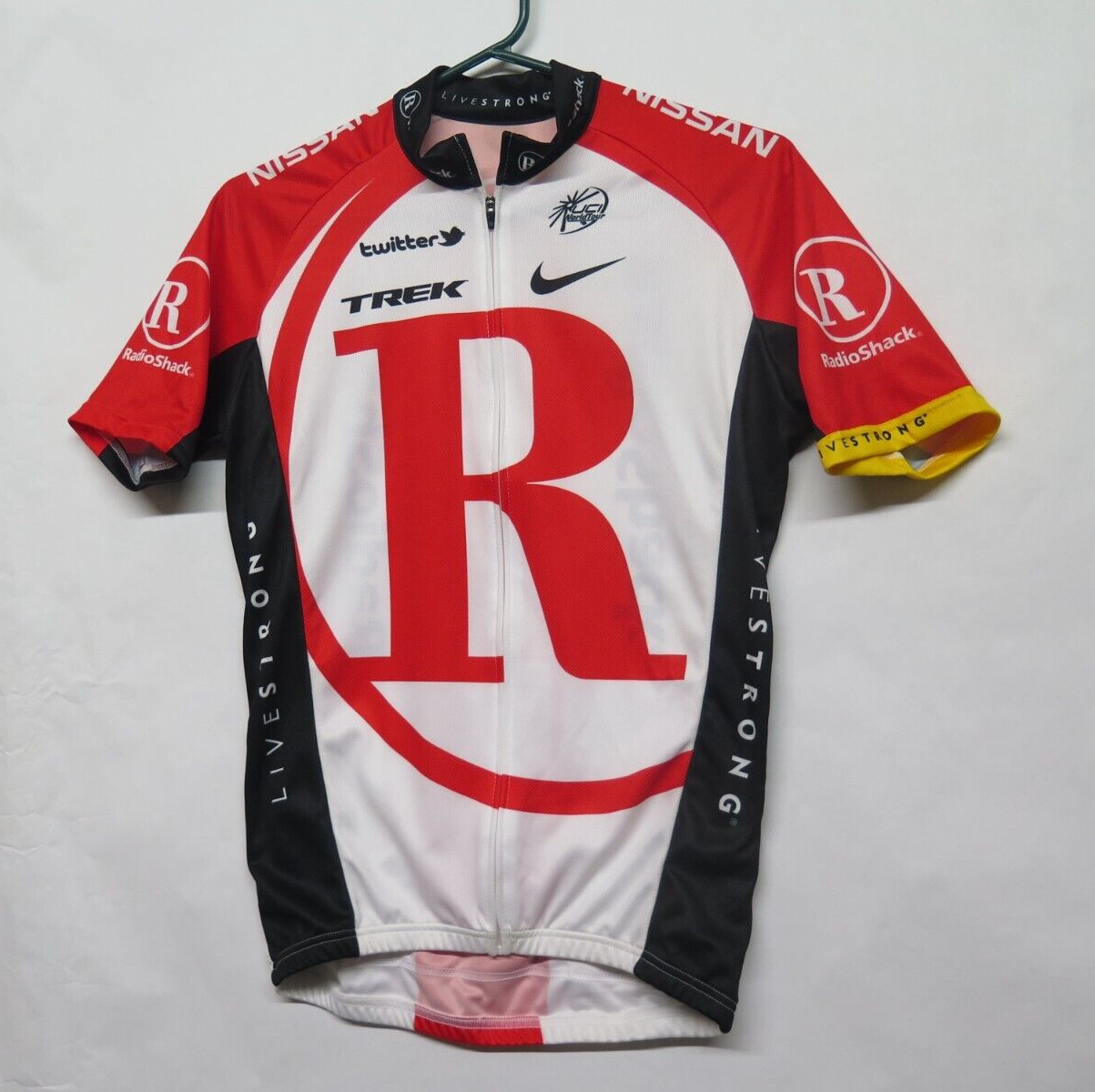 RADIOSHACK TREK LIVESTRONG NIKE UCI WORLD TOUR CYCLING JERSEY PRO TEAM SZ S 2 - $47.45