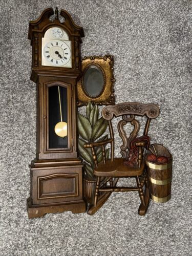 Tempus Fugit Wall Clock With Burwood Mechanicism 1970s Vintage Chair Sewing - $198.00