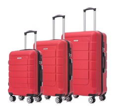 Three Piece Luggage Set (20”, 24”, 28”) Spinner Suitcase with TSA Lock - £175.02 GBP