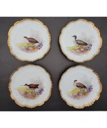 French Limoges set of 4 Game Bird Dinner Plates by LS &amp; S VTG / Antique ... - $3,712.70 MXN