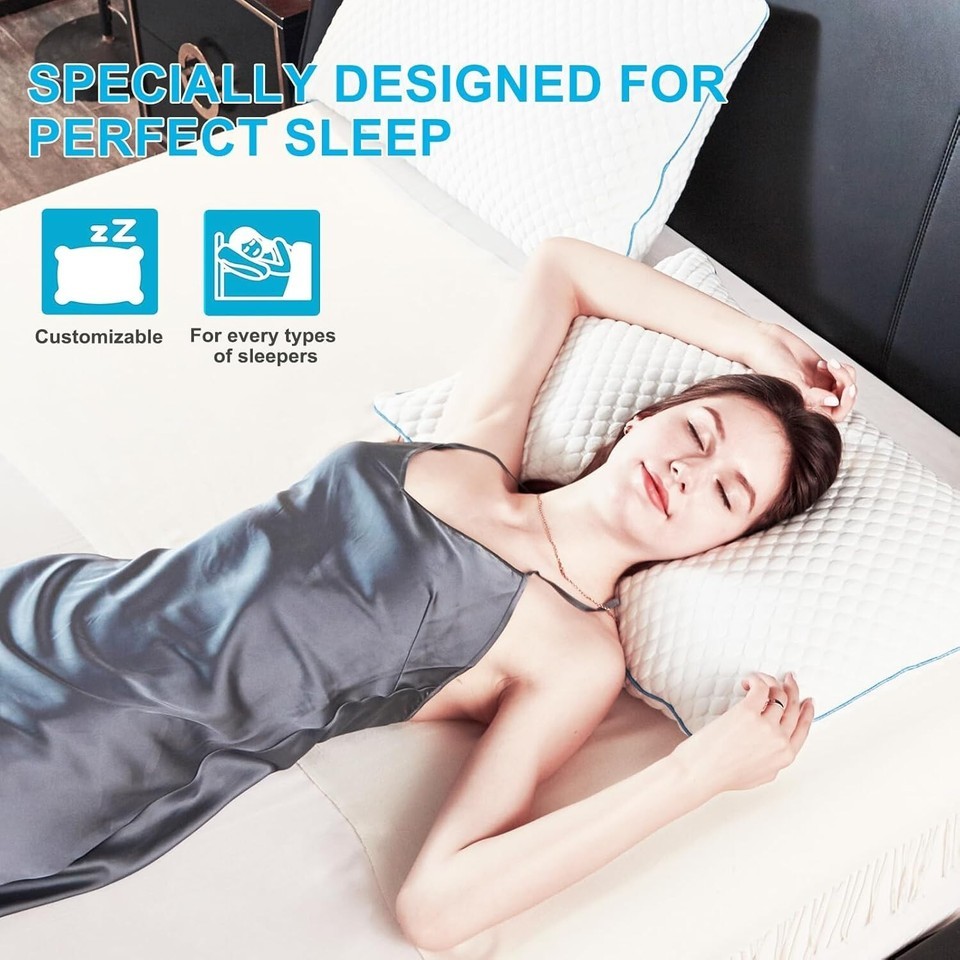 Hypoallergenic Cooling Pillow Set - Ultimate Comfort for Side and Back Sleepers Item image 10
