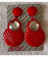 VTG, vintage clip earrings, vintage brincos de mola, clip earrings, acrí... - €10,23 EUR