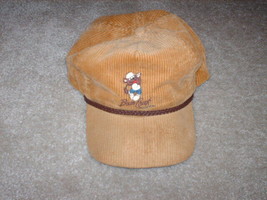 Vintage 1980s Men&#39;s Hat Cap Brown Corduroy Bear Creek Houston (Defunct) USA Made - £78.13 GBP