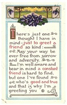 Antique Postcard Friendship Message w Flowers Series 451 E Postcard 1916 - £7.74 GBP