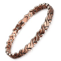 Fashion Red Copper Magnetic Bio Energy Bracelets &amp; Bangles for Women Healing Mag - £25.02 GBP