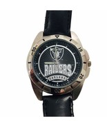 Vintage 90&#39;s NFL Oakland Raiders Silver &amp; Black Fossil Wrist Watch w/Cas... - £31.97 GBP