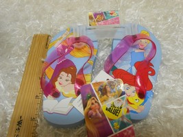 Cute New little girls Disney Princess flipflops sandals Shoes Blue Size 5/6 ✨ - £4.42 GBP