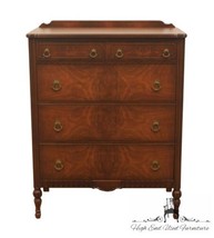 VINTAGE ANTIQUE Bookmatched Mahogany Federal Style 36&quot; Chest of Drawers - £944.29 GBP