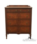 VINTAGE ANTIQUE Bookmatched Mahogany Federal Style 36&quot; Chest of Drawers - £941.46 GBP
