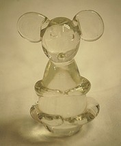 Elegant Whimsical Sitting Mouse Clear Crystal Art Glass Animal Figurine - $24.74