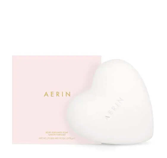 Primary image for AERIN Rose Perfume Heart Shaped Bar Soap Estee Lauder 9.7oz 295ml NeW BoX