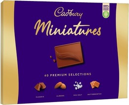 80 Piece Cadbury Miniatures Chocolate 2x Gifting Box 400 gm/14.10 oz Can... - $69.35