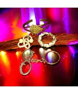 Two silver brooches~one keychain and a handmade sterling silver sun brac... - £58.26 GBP