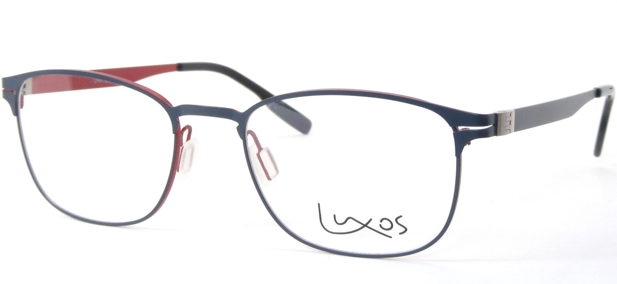 LUXOS LX121-4 Negro Mate/Rojo Único Raro Gafas Marco 51-18-140mm - $86.12
