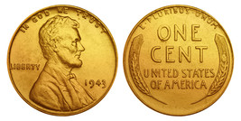1943 Genuine Steelie WWII Lincoln Wheat Wartime Penny 24K GOLD PLATED (Q... - $13.95
