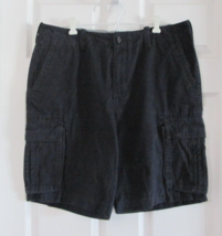 TOMMY HILFIGER Flat Front Cargo Shorts 100%  Cotton, Navy Blue Size 34 EUC - £14.02 GBP