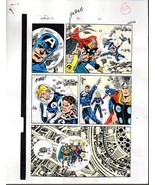 1989 Avengers 301 Marvel color guide art pg: Fantastic Four/Captain Amer... - $53.46