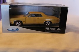 Welly 1:26 Scale, 1965 Pontiac GTO, Die Cast Metal Yellow, BNOS - $50.00