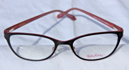 New – Lily Pulitzer Hawthorne Black Cat Eye Optical Eyeglass Frames 50-18-135 - £66.77 GBP