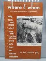 Vintage Central Pennsylvania Where &amp; When 1973 Travel Guide Booklet - £7.39 GBP