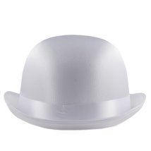 HMS Satin Derby Hat, White, One Size - $9.99