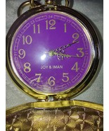 JOY &amp; IMAN Pocket Watch Quartz Clip On  Gold Tone Filigree Case  New Bat... - $235.95 MXN
