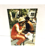 Vintage 1980s African American Muscles Man Photo Color Snapshot Eating M... - $100.14 CAD