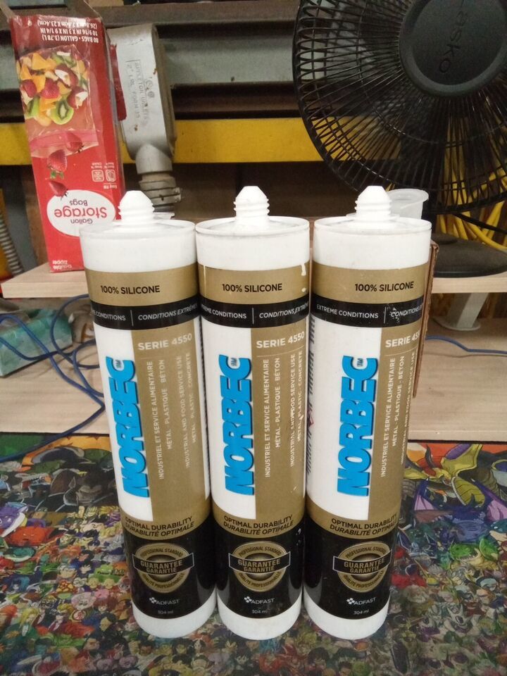 3pk Norbec Serie 4550 Silicone Sealant White 304ml Tubes Optimal Durable... - $21.24