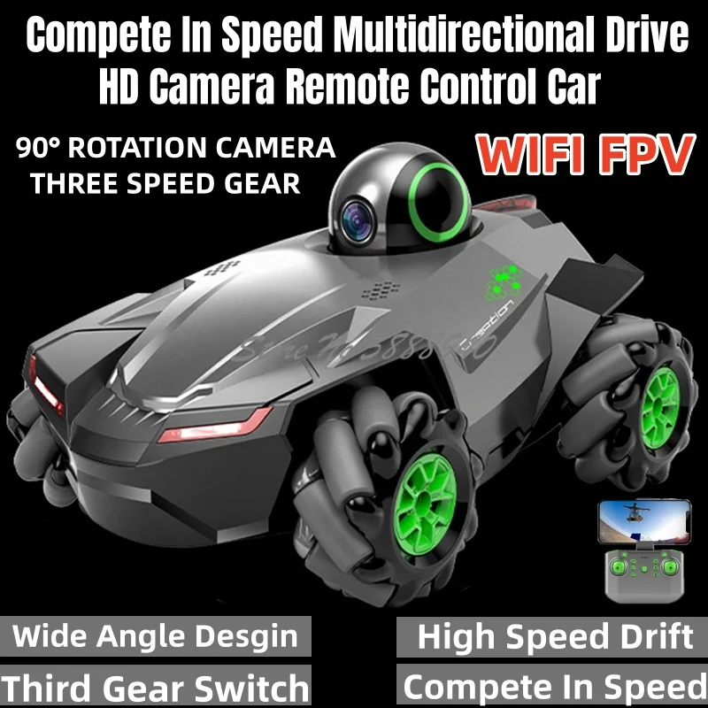 APP Control WIFI FPV Racing Drift Remote Control Car 2.4G 90° Wide Angle Camera - £83.45 GBP