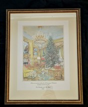 1991 George H W Bush Large White House Christmas Gift Print Card Frame P... - £38.87 GBP