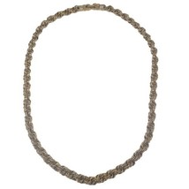 Vintage Gold Tone Necklace Thick Chunky Twisted Chain Link Statement 25” - $8.59