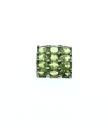 Emerald Slider Pendant Goldtone Green Gemstone Rectangle 15.5mm X 13.9mm... - £71.86 GBP