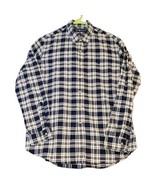 Vintage Ralph Lauren Mens Shirt Blue Ivory Stripe Button Down Heavyweigh... - $34.19 CAD
