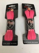 Sof Sole Athletic Neon Flat Shoe Neon Lace Pink 45-Inch NEW-2 PAIRS-SHIP... - £6.21 GBP