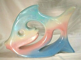 Harris Marcus Iridescent Rainbow Fish Art Figurine Endeavors AC0430 Vintage 90&#39;s - £174.14 GBP