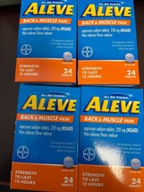 96-ALEVE BACK &amp; MUSCLE PAIN NAPROXEN SODIUM 220 MG 24 CAPLETS EACH NEW 0... - £6.61 GBP