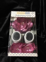 Vitamins Baby SIZE 0-12 MONTHS HEADWRAP AND BOOTIE SET Pink Black White ... - £7.60 GBP