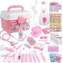 46Pcs Medical Toy Kids Doctor Pretend Play Kit, Pretend Play Set With Stethoscop - £39.08 GBP