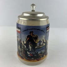 Bavarian Commemorative Beer Stein Made In Germany 95% Pewter Lid Vintage Scene 3 - £38.91 GBP