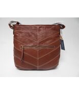 American Leather Co. Raleigh Leather Patchwork Hobo Shoulder Bag Brandy/... - $2,151.11 MXN