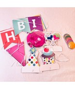 Happy Birthday Party Decor Set Banner Decorations and More EUC or NEW - £17.93 GBP