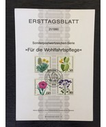 Alte Jahrgang 4 BRD Briefmarken, Blumen, 1980 - $4.15 CAD