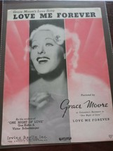 Love Me Forever Sung by Grace Moore 1935 Vintage Sheet Music Gus Kahn - £30.97 GBP
