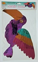 1990's Metallic Toucan Wall Hanging 12" Purple New In Packaging - $12.99