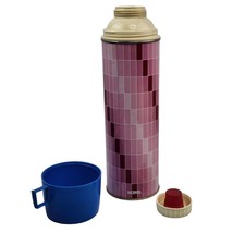 King Seeley Thermos Pink to Maroon Color Gradient Vintage - £14.75 GBP