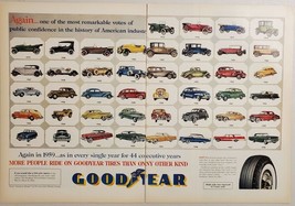 1959 Print Ad Goodyear Tires 44 Years of Cars Different Models More People Ride - £15.10 GBP