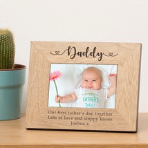 Personalised Daddy Wooden Photo Frame Gift Birthday Christmas Fathers Day Gift - £11.82 GBP
