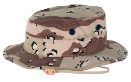 NWT BANCROFT HOT WEATHER TYPE II 6 COLOR CHOCOLATE CHIP CAMO BOONIE CAP ... - $26.99